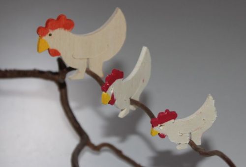 Holzstecker Huhn groß